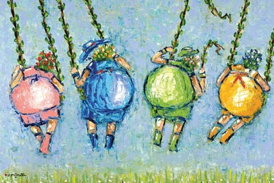 Flower Pots by Joachim Mcmillan framed canvas print