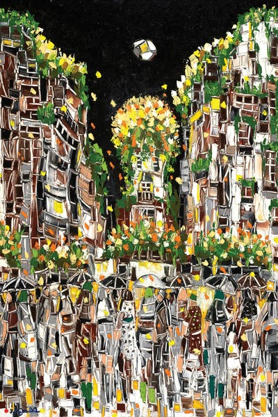 Mosaic City by Joachim Mcmillan framed canvas print