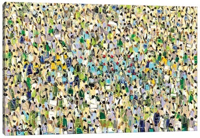 Carnival Day Canvas Art Print - Abstract Figures Art