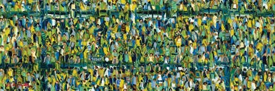 Green - Canvas Prints: Roaring Crowd by Joachim Mcmillan