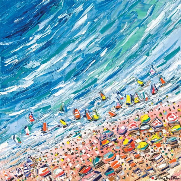 Large Coastal Art - Canvas Prints: Bacolet Beach by Joachim Mcmillan