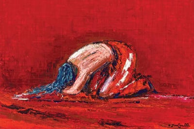 Thinking by Joachim Mcmillan framed canvas print