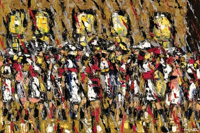 Moving Crowd by Joachim Mcmillan framed canvas print