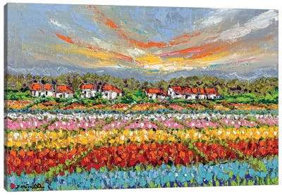 Bliss Garden Canvas Art Print - Tulip Art