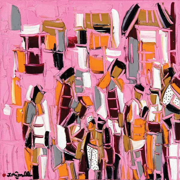 Palette Knife Prints: Family Meeting by Joachim Mcmillan