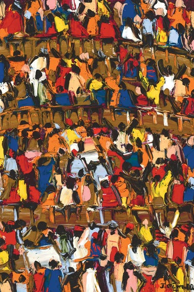 Stadium Crowd by Joachim Mcmillan framed canvas print