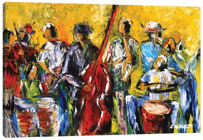 Grand Band Canvas Art Print - Cello Art