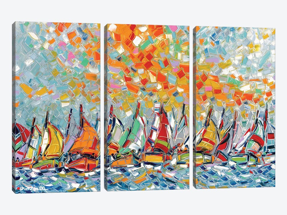 Sailors Way by Joachim Mcmillan 3-piece Canvas Art Print