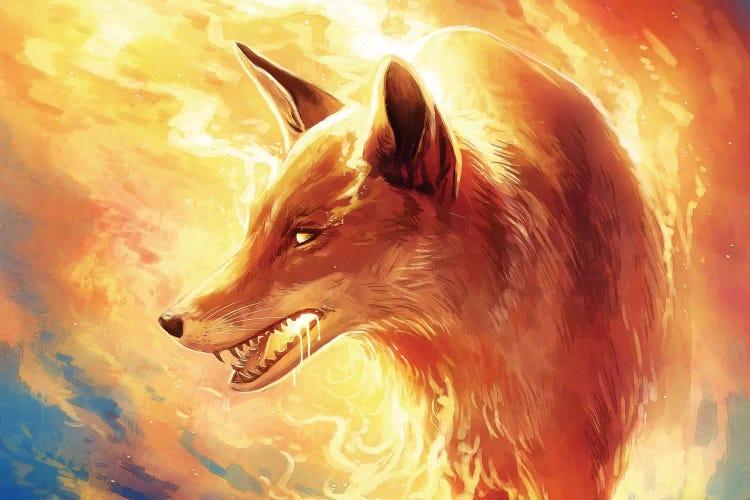 Fire Fox by JoJoesArt wall art