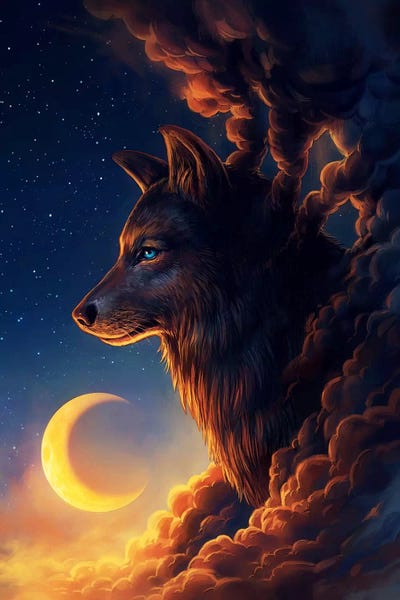 Wolves: Golden Moon by JoJoesArt
