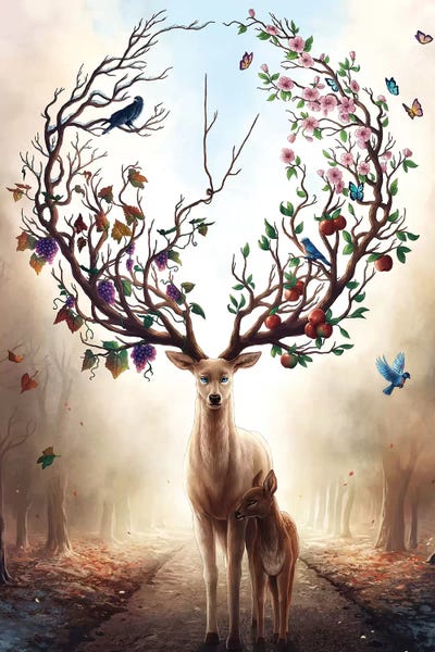 Deer: Seasons by JoJoesArt