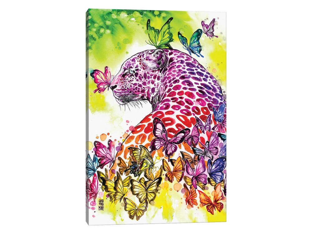 Rainbow Leopard Art Print by Jongkie