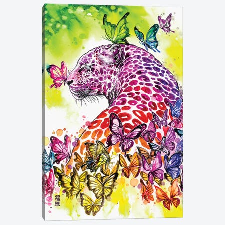 Rainbow Leopard Canvas Print #JOK2} by Jongkie Canvas Print
