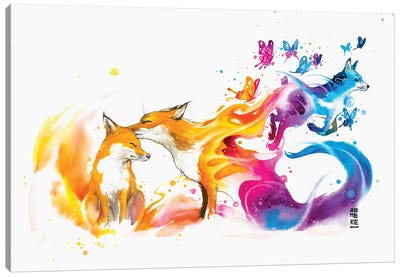 The Last Kiss Canvas Art Print - Embellished Animals