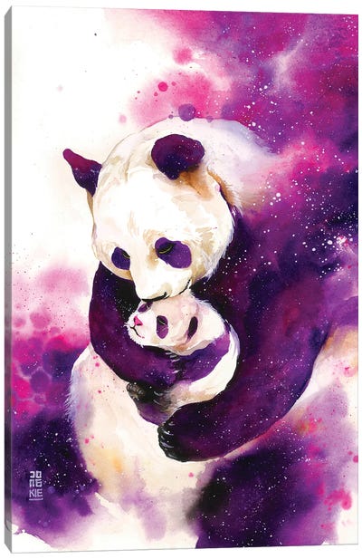 Mother's Love Canvas Art Print - Panda Art
