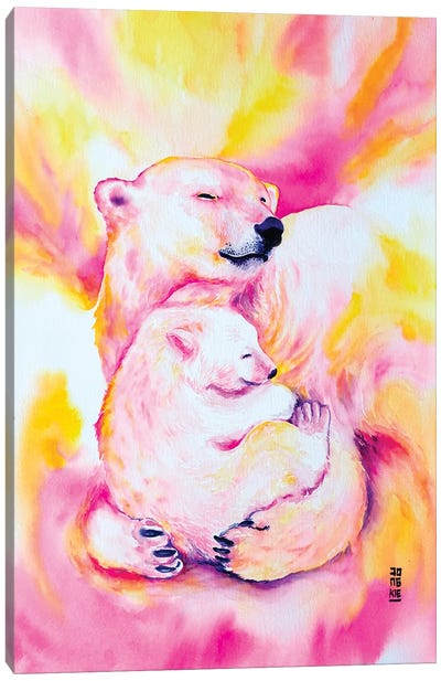 My Aurora Canvas Art Print - Polar Bear Art