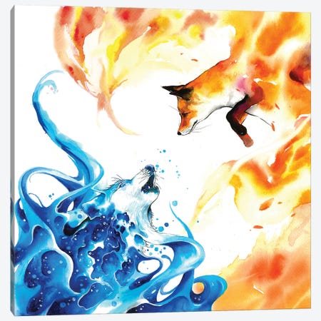 Water & Fire Canvas Print #JOK42} by Jongkie Canvas Art Print