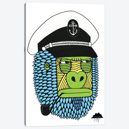 Captain Gorilla Canvas Print #JOL10} by MULGA Canvas Print
