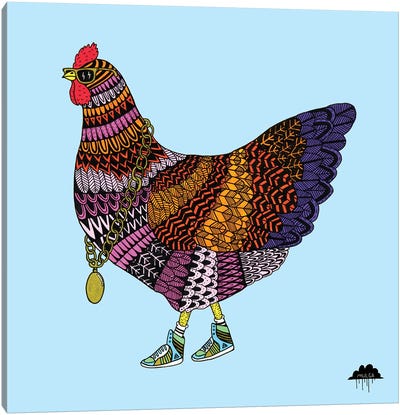 Cherry The Chicken Canvas Art Print - MULGA