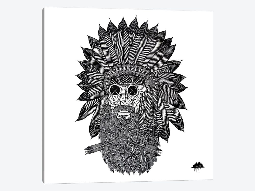 Chief Great Beard by MULGA 1-piece Canvas Art Print