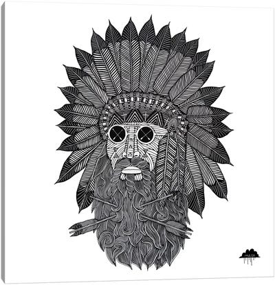 Chief Great Beard Canvas Art Print - MULGA