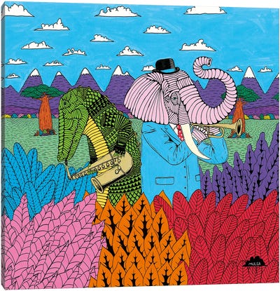 Mulgas Magical Musical Creatures, Cover Canvas Art Print - MULGA