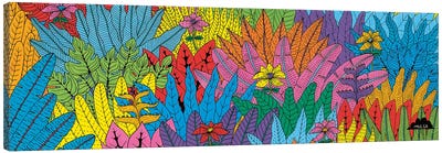 Mulgas Magical Musical Creatures: Leaf Pattern Canvas Art Print - MULGA