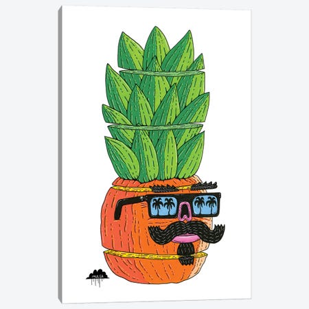 Pineapple Head Canvas Print #JOL46} by MULGA Canvas Art Print