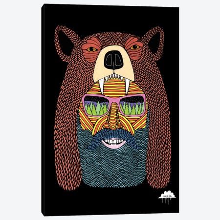 Bear Hat Bob Canvas Print #JOL4} by MULGA Canvas Print