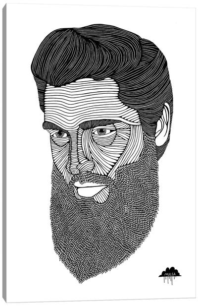 Bearded Elvis Canvas Art Print - Musician Art