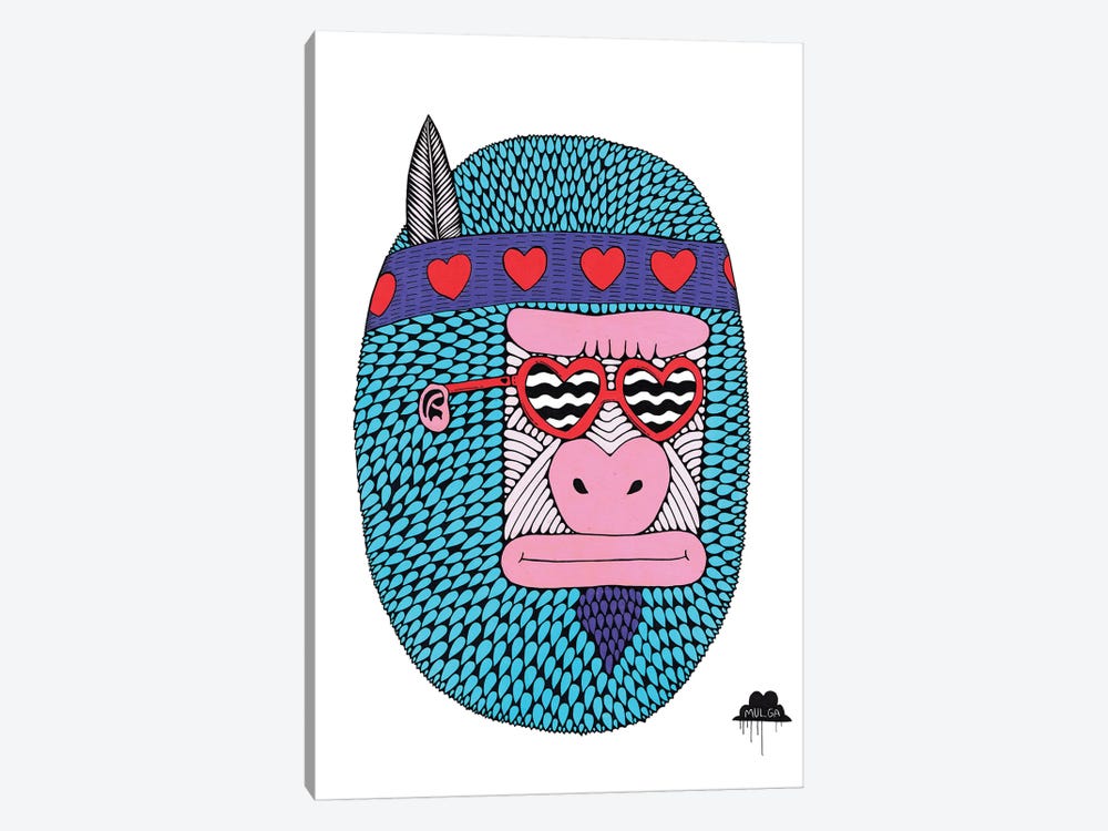 Camilla The Love Gorilla by MULGA 1-piece Art Print