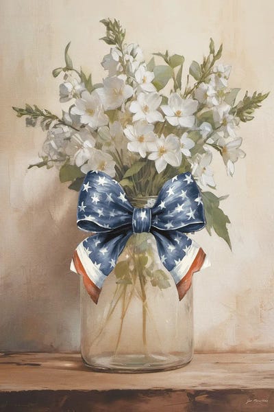 American Décor: Patriotic Jar Bouquet by Jo Moulton