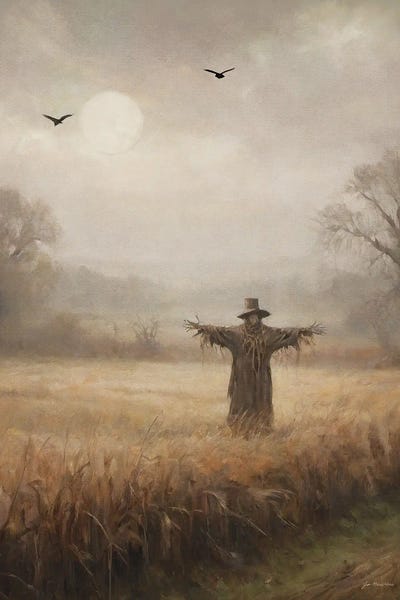 Jo Moulton - Canvas Prints: Scarecrow at Dusk by Jo Moulton