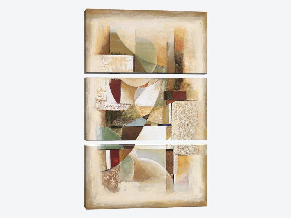 Abstract collage II by Jonathan Parsons 3-piece Canvas Art