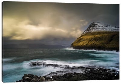 Storm At The Faroe Islands Canvas Art Print - Anders Jorulf