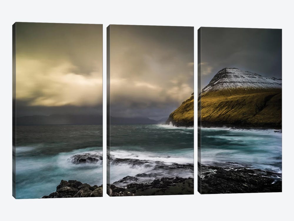 Storm At The Faroe Islands by Anders Jorulf 3-piece Art Print