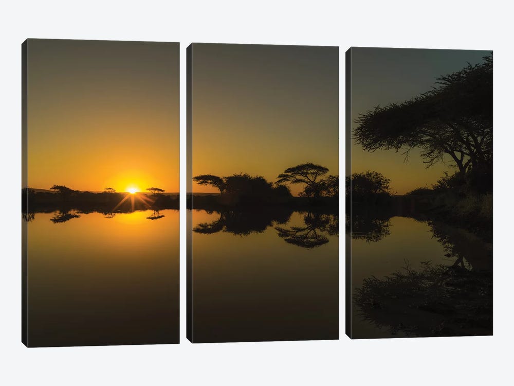 Sunset Reflections by Anders Jorulf 3-piece Canvas Art Print