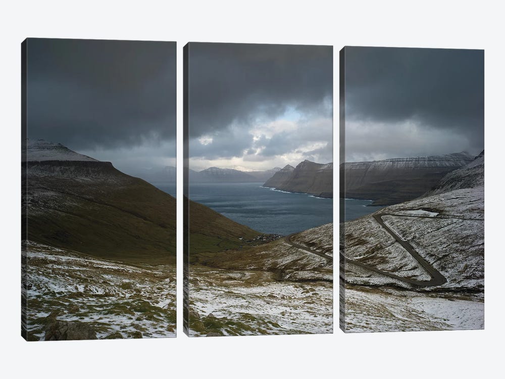 The Faroe Islands Road by Anders Jorulf 3-piece Canvas Art