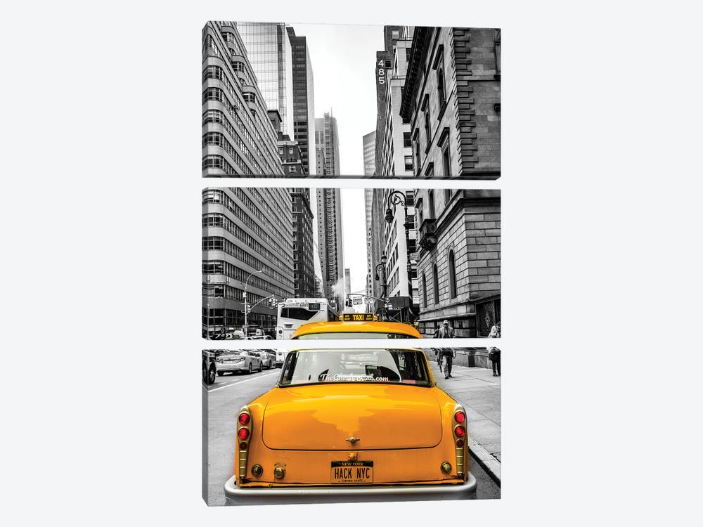 Checker In New York by Anders Jorulf 3-piece Canvas Wall Art