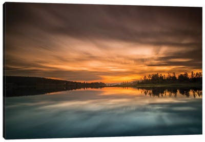 Feeling Canvas Art Print - Lake & Ocean Sunrise & Sunset Art