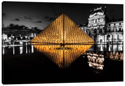 The Louvre Canvas Art Print - Pyramid Art