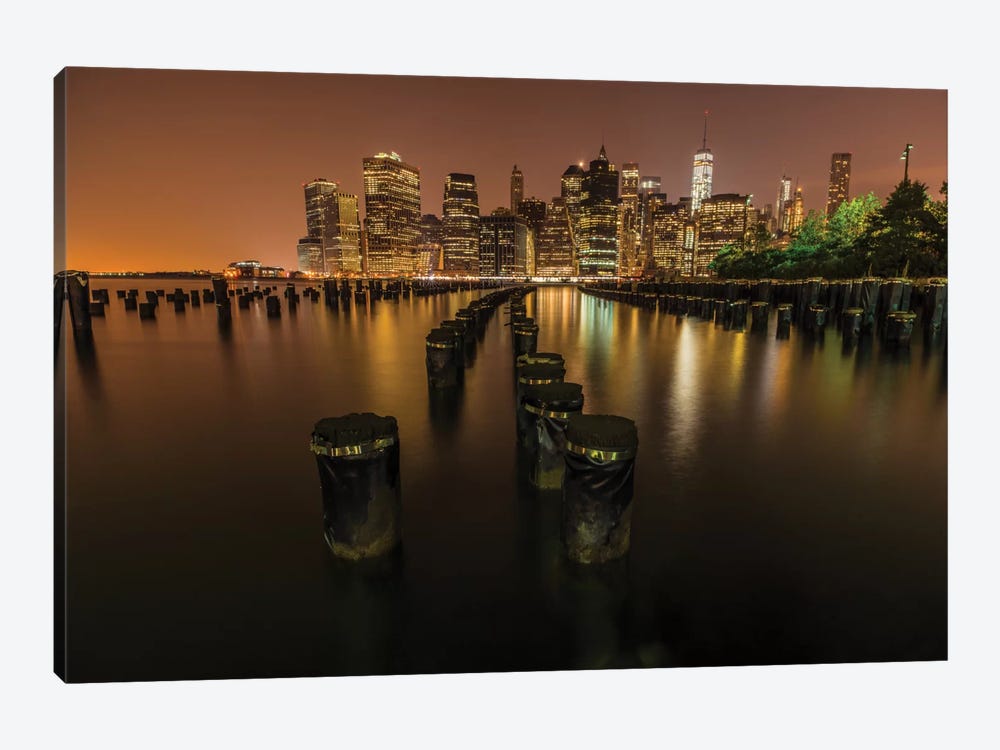 Silent Night In NYC by Anders Jorulf 1-piece Canvas Art Print