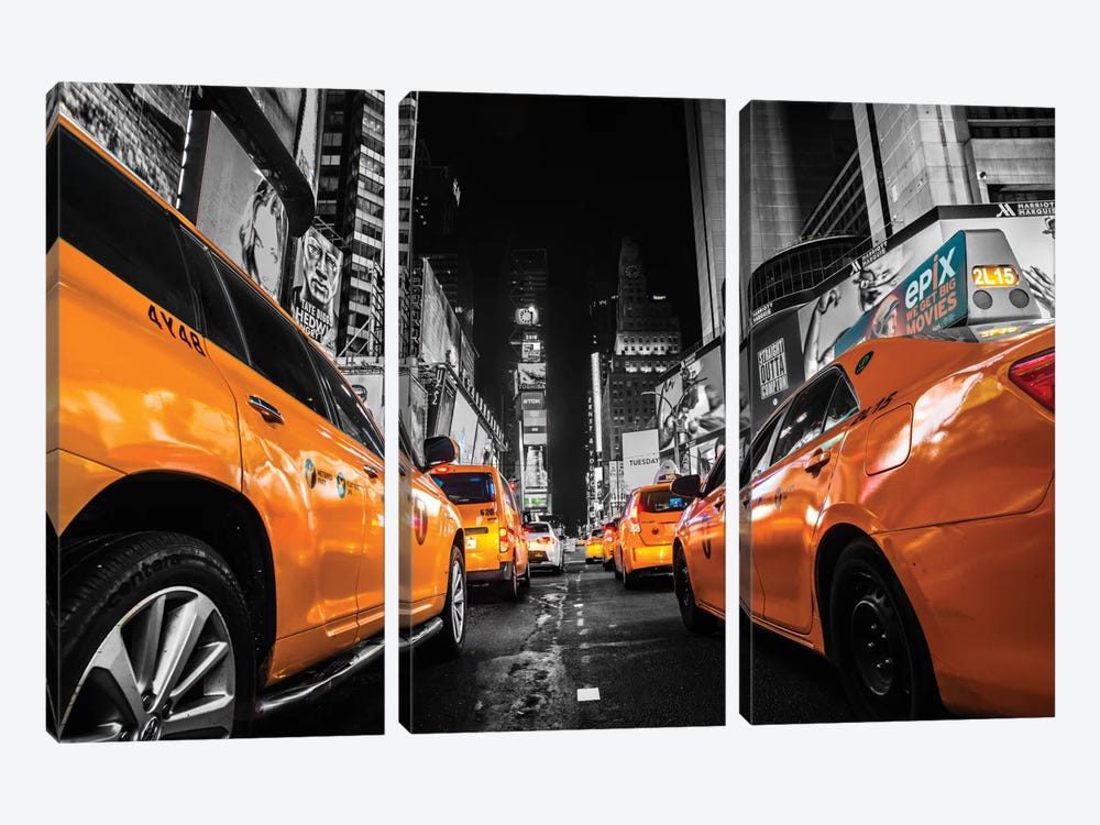 Times Square, NYC by Anders Jorulf 3-piece Canvas Wall Art