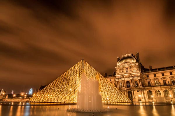 The Louvre Museum: Water & Clouds, Paris by Anders Jorulf