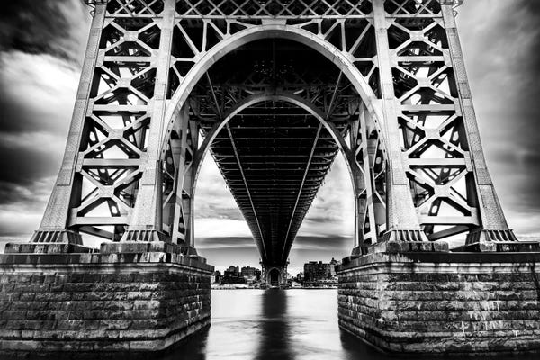 Large Black & White Art - Canvas Prints: Williamsburg Bridge by Anders Jorulf