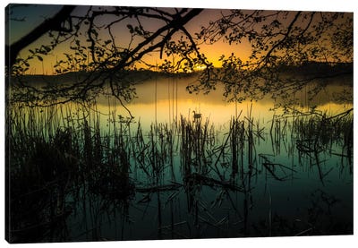 Botkyrka Canvas Art Print - Lake & Ocean Sunrise & Sunset Art