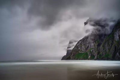 Foggy Mountain by Anders Jorulf framed canvas print
