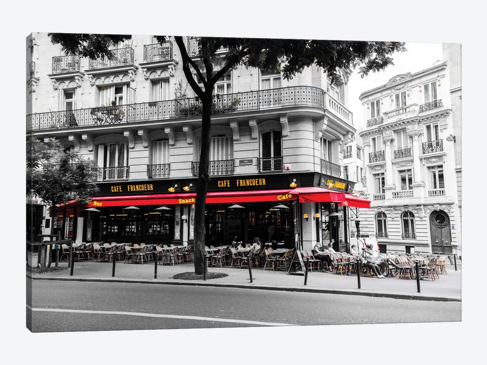 Cafe In Paris 1-piece Canvas Print