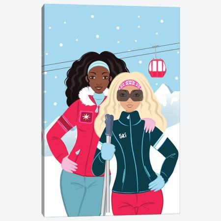 Ski Girls Canvas Print #JOT18} by Jo Taylor Canvas Art Print