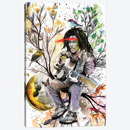 Bob Marley Canvas Print #JOU10} by Jon Santus Canvas Art